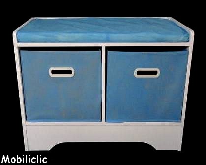 Meuble banc avec deux tiroirs Meuble banc avec deux tiroirs